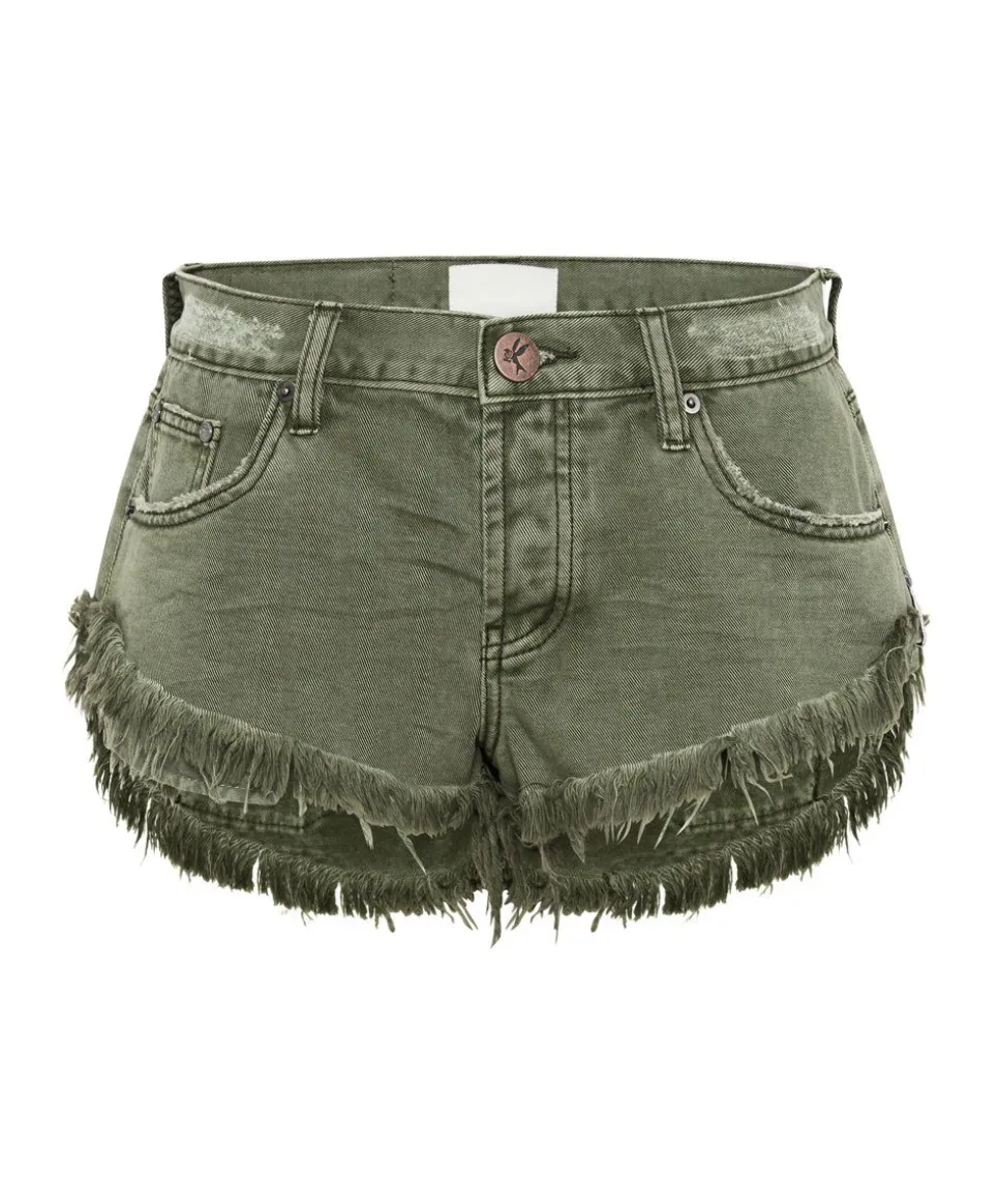 Denim Shorts|ONE TEASPOON St Khaki Dukes Low Waist Denim Shorts