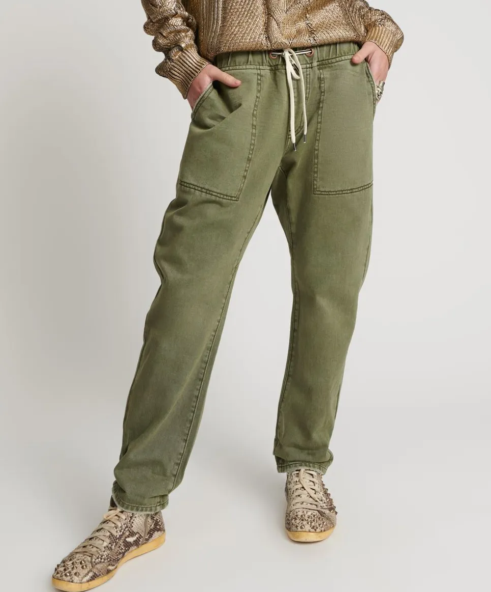 Denim Jeans|ONE TEASPOON St Khaki Shabbies Drawstring Boyfriend Jeans
