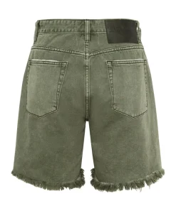 Denim Shorts|ONE TEASPOON St Khaki Stevies High Waist Long Length Boyfriend