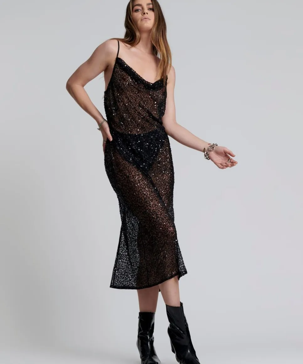 Midi & Maxi Dresses|ONE TEASPOON Stellar Hand Beaded Slip Dress