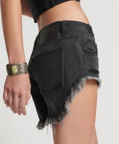 Denim Shorts|ONE TEASPOON Storm Grey Bonitas Low Waist Denim Shorts