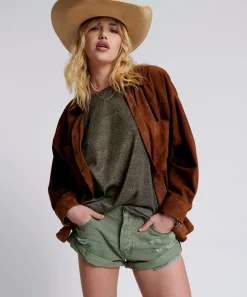 Tops|ONE TEASPOON Suede Daria Shacket