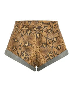 Bottoms|ONE TEASPOON Sun Snake Leather Bandits