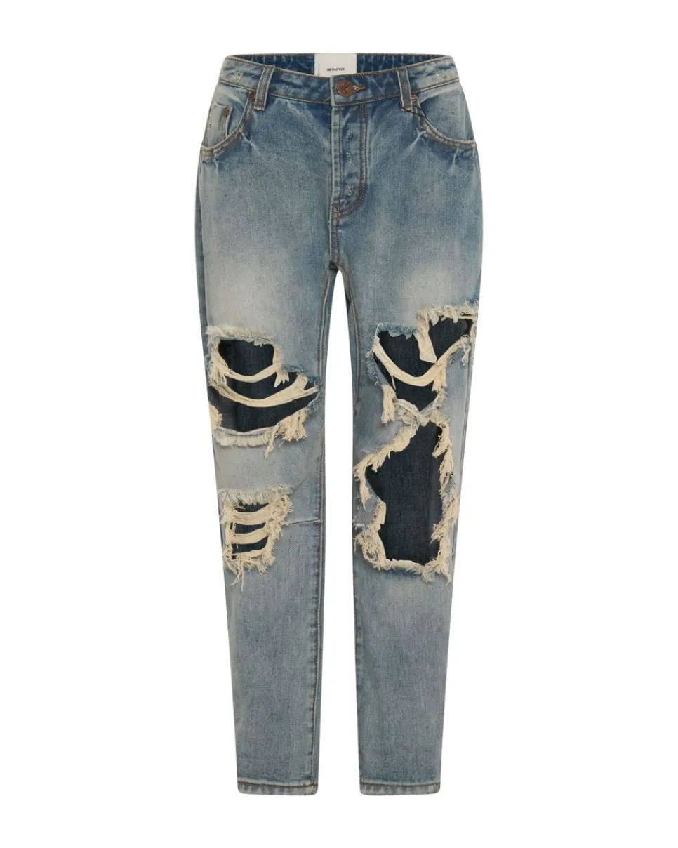 Denim Jeans|ONE TEASPOON Sunbleach Blue Saints Boyfriend Jeans