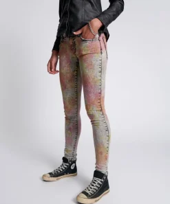 Denim Jeans|ONE TEASPOON Sunset Acid Freebirds Ii Low Waist Skinny Jeans