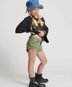 Clothing|ONE TEASPOON Super Khaki Kids Bandit Denim Shorts