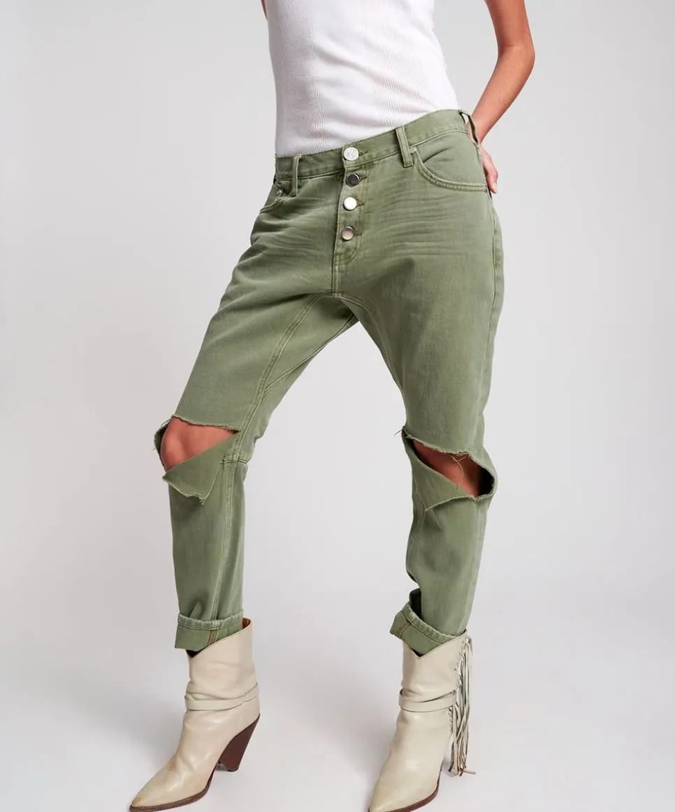 Denim Jeans|ONE TEASPOON Super Khaki Saints Boyfriend Jeans