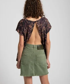 Denim Skirts|ONE TEASPOON Super Khaki Viper High Waist Skirt