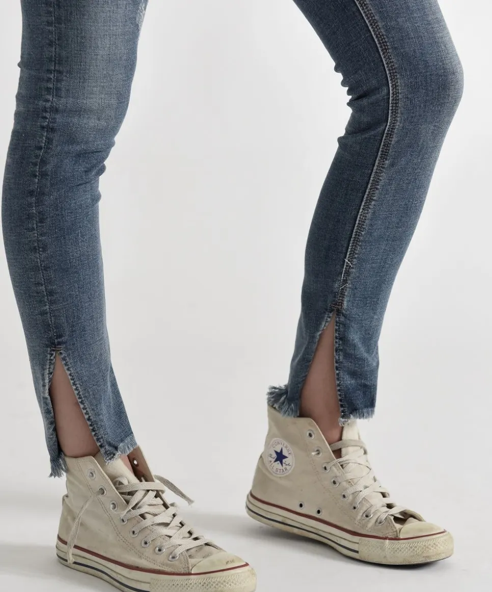 Denim Jeans|ONE TEASPOON Superstar Blue Hoodlums Mid Rise Skinny Jeans