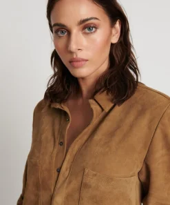 Denim Jumpsuits|ONE TEASPOON Tan Suede Prophecy Jumpsuit