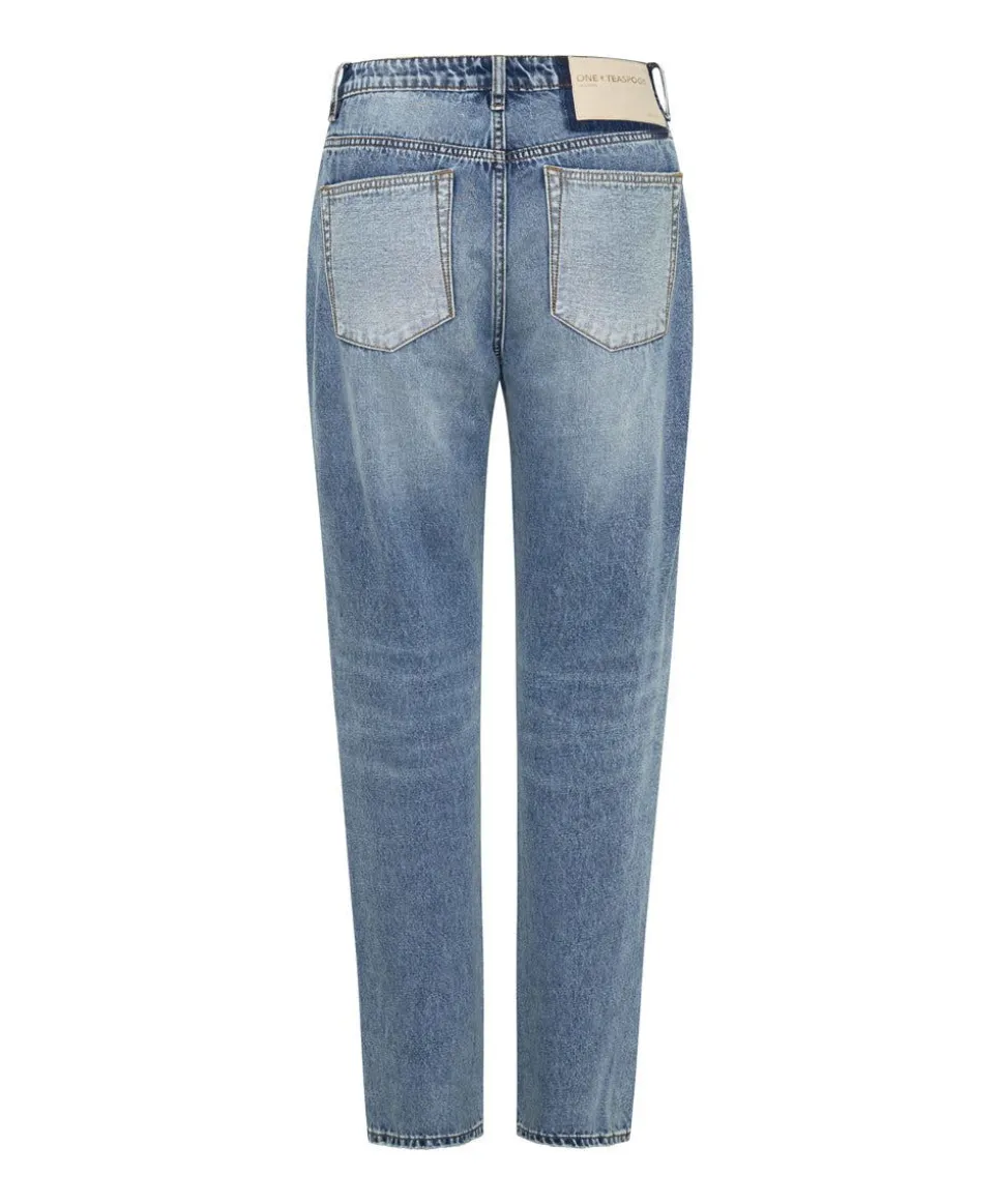 Denim Jeans|ONE TEASPOON Texas Blue Truckers Mid Rise Straight Leg Jeans