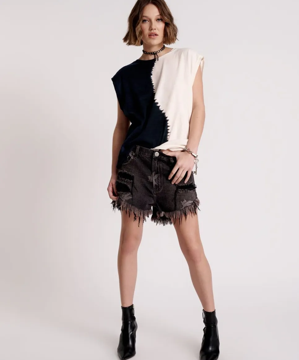 Denim Shorts|ONE TEASPOON The Bower Outlaws Mid Length Denim Shorts