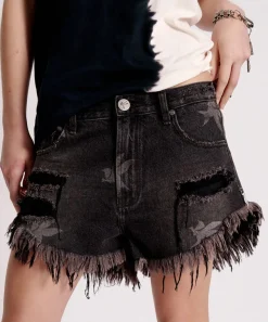 Denim Shorts|ONE TEASPOON The Bower Outlaws Mid Length Denim Shorts