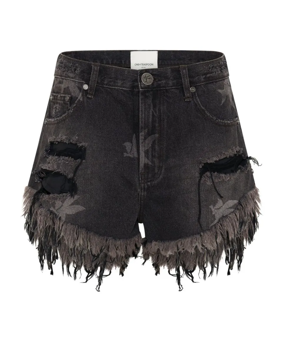 Denim Shorts|ONE TEASPOON The Bower Outlaws Mid Length Denim Shorts