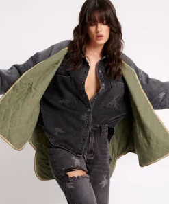 Jackets|ONE TEASPOON The Bower Reversible Quilted Denim Jacket