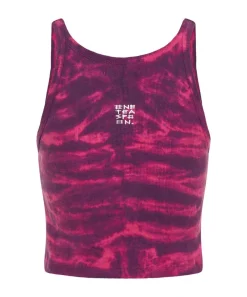 Tees & Tanks|ONE TEASPOON Tie Dye Heart Cropped Rib Tank