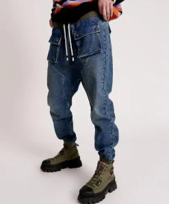 Bottoms|ONE TEASPOON Used Blue Cadet Jeans