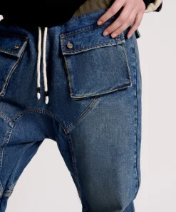 Bottoms|ONE TEASPOON Used Blue Cadet Jeans