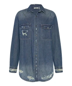 Shirts|ONE TEASPOON Used Blue Classic Everyday Denim Shirt