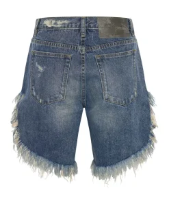Denim Shorts|ONE TEASPOON Used Blue Frankies Long Length Denim Shorts