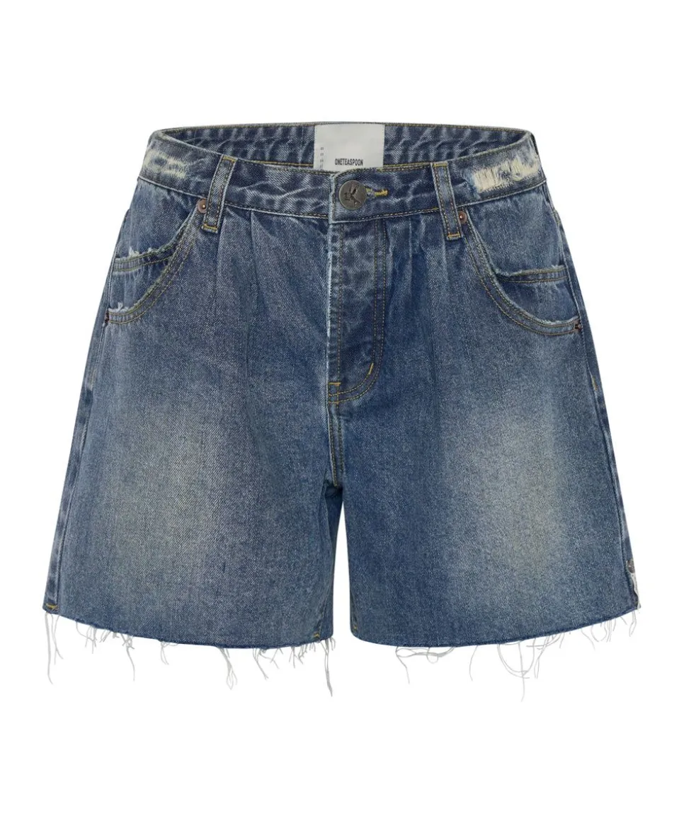 Denim Shorts|ONE TEASPOON Used Blue Super Relaxed Shaker Shorts