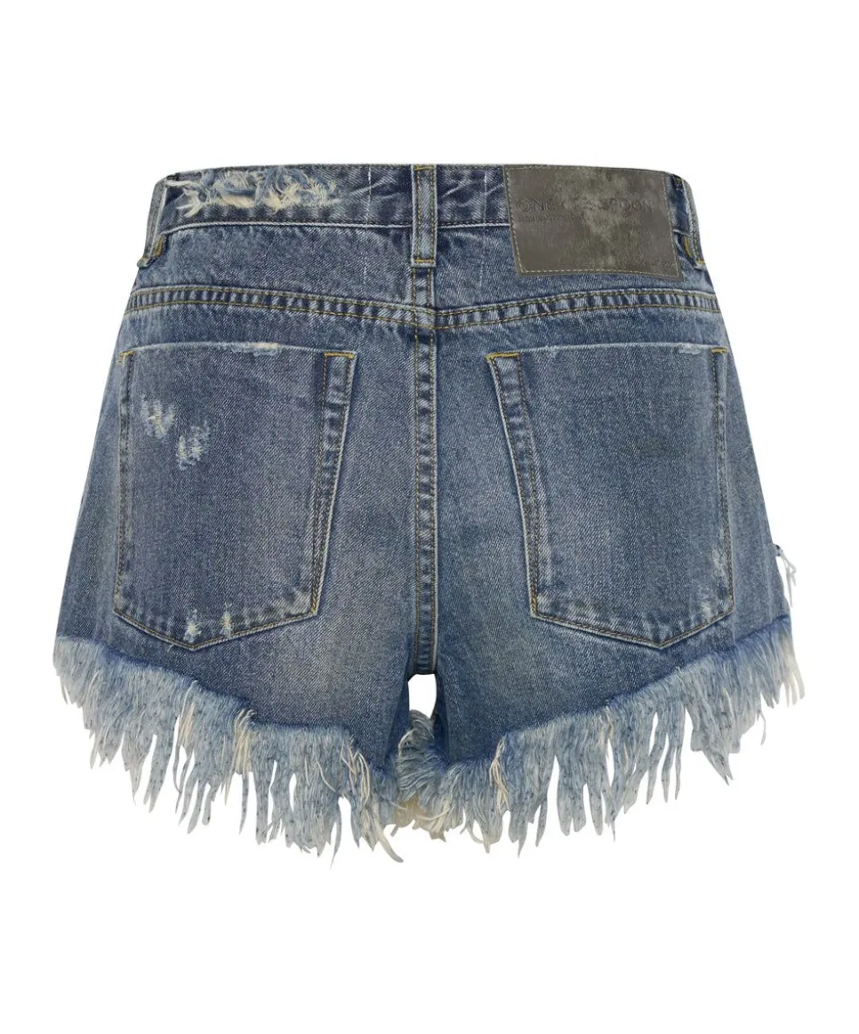 Denim Shorts|ONE TEASPOON Used Blue The One Fitted Cheeky Denim Shorts