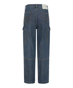 Denim Jeans|ONE TEASPOON Used Blue Zipped Cargo Motion Jeans