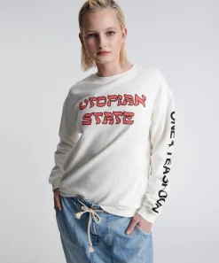 Hoodies And Sweats|ONE TEASPOON Utopian State Logo Sweater