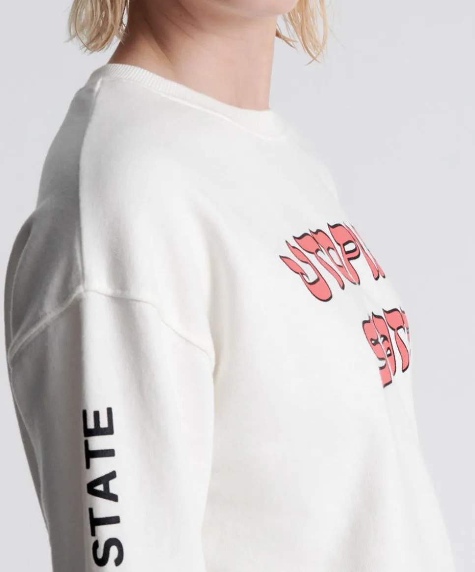 Hoodies And Sweats|ONE TEASPOON Utopian State Logo Sweater