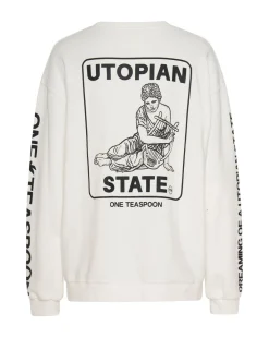 Hoodies And Sweats|ONE TEASPOON Utopian State Logo Sweater