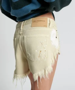 Denim Shorts|ONE TEASPOON Vegas Gold Painted Rollers Denim Shorts