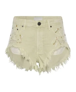 Denim Shorts|ONE TEASPOON Vegas Gold Painted Rollers Denim Shorts