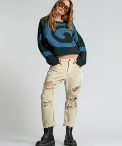 Denim Jeans|ONE TEASPOON Vegas Gold Painted Saints Boyfriend Jeans