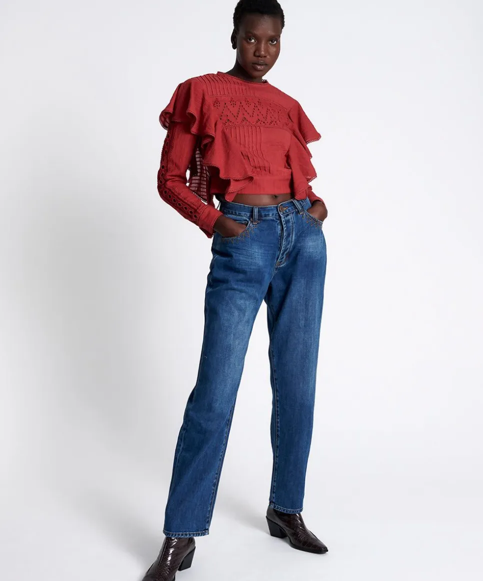 Tops|ONE TEASPOON Victoria Longsleeve Crop