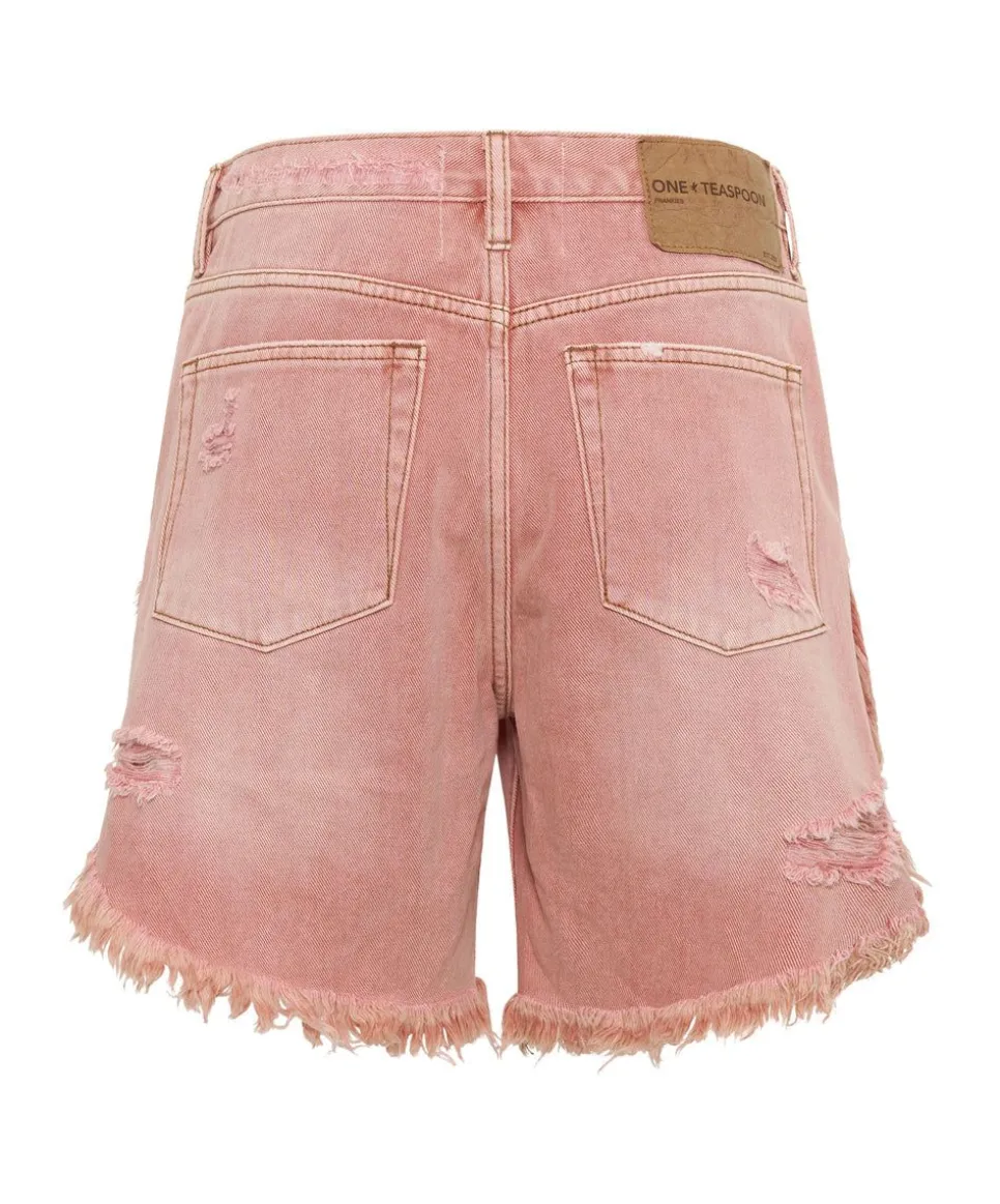 Denim Shorts|ONE TEASPOON Vintage Red Frankies Long Length Shorts