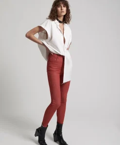 Denim Jeans|ONE TEASPOON Viona Red Freebirds Ii Super High Waist Skinny Jeans