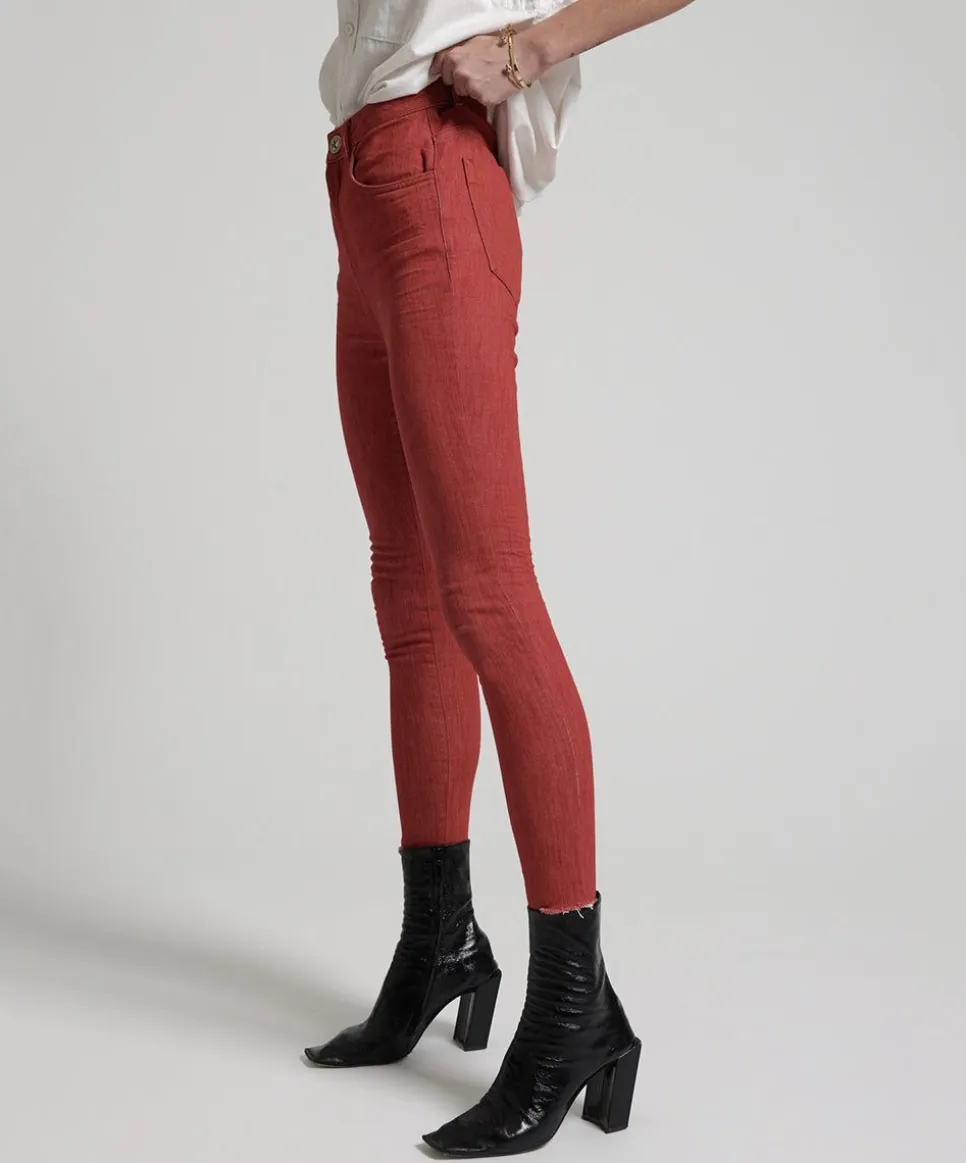 Denim Jeans|ONE TEASPOON Viona Red Freebirds Ii Super High Waist Skinny Jeans