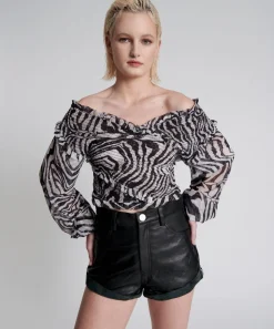 Bottoms|ONE TEASPOON Wanderer Leather High Waist Bandits