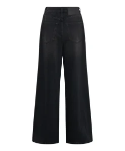Denim Jeans|ONE TEASPOON Washed Black Love Machines Mid Waist Super Wide Leg Jeans
