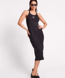 Midi & Maxi Dresses|ONE TEASPOON Washed Black Rib Singlet Dress