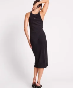 Midi & Maxi Dresses|ONE TEASPOON Washed Black Rib Singlet Dress