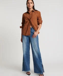 Denim Jeans|ONE TEASPOON Westland Blue Low Waist Riders Wide Leg Jeans
