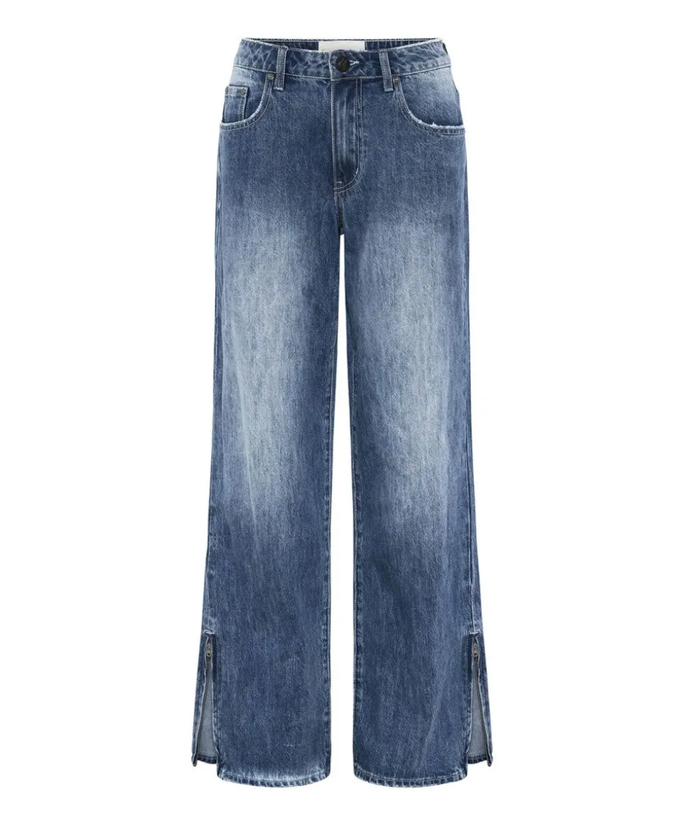 Denim Jeans|ONE TEASPOON Westland Blue Low Waist Riders Wide Leg Jeans