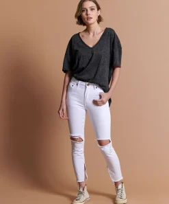 Denim Jeans|ONE TEASPOON White Beauty High Waist Freebirds