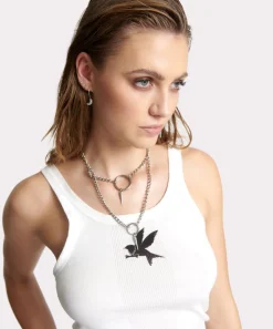 Tees & Tanks|ONE TEASPOON White Bower Bird Rib Singlet