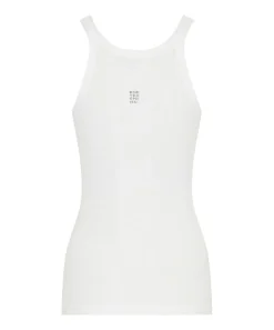 Tees & Tanks|ONE TEASPOON White Bower Bird Rib Singlet