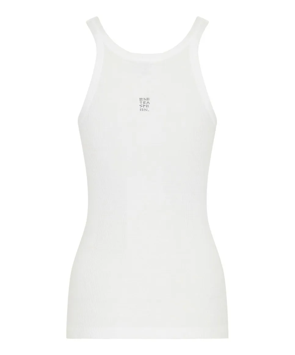 Tees & Tanks|ONE TEASPOON White Bower Bird Rib Singlet