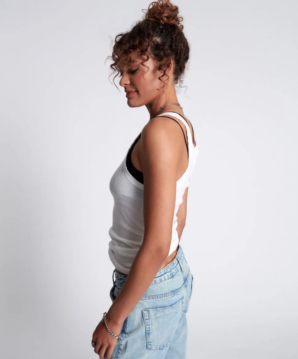 Tees & Tanks|ONE TEASPOON White Bower Bird Singlet