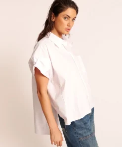 Shirts|ONE TEASPOON White Kings Road Cotton Shirt