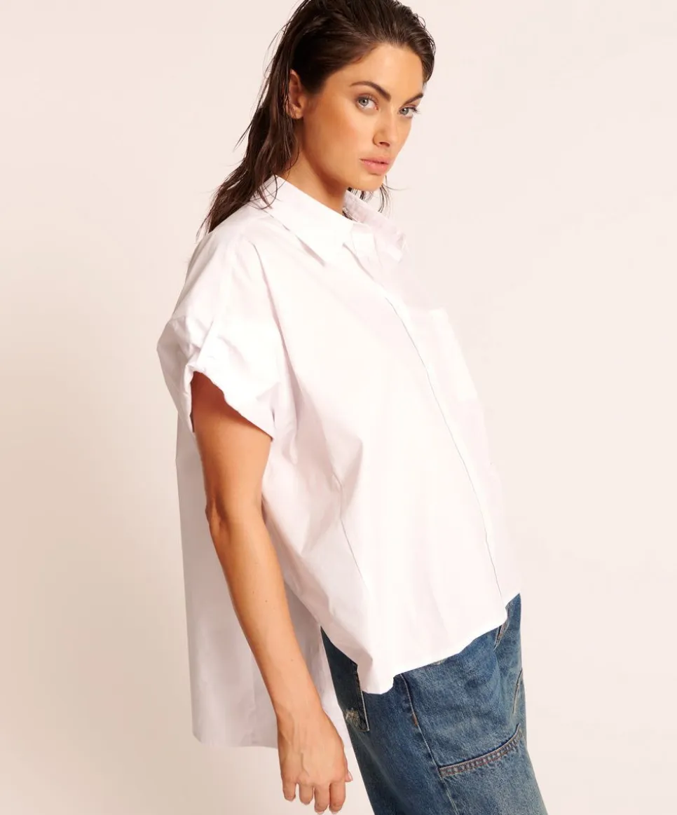 Shirts|ONE TEASPOON White Kings Road Cotton Shirt
